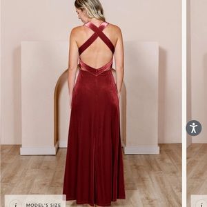 Revelry Dylan Velvet dress romantic rose